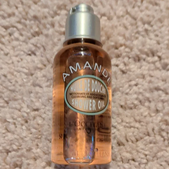 L'OCCITANE Hand Cream And Shower Oil With Floral Cosmetic Bag - Picture 2 of 5